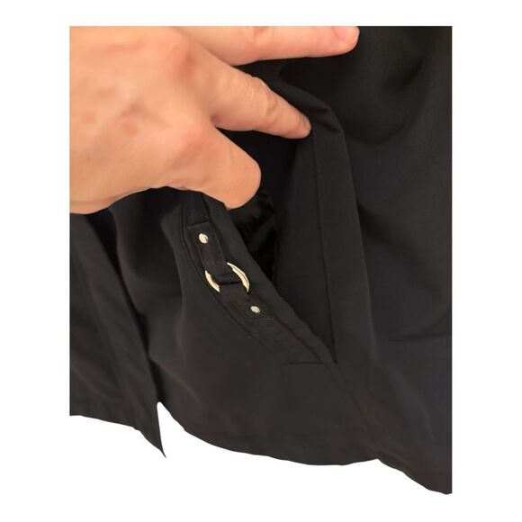 White Stag 2X Black Trench Coat Plus Size Lightweight Classic Minimalist - Picture 2 of 7